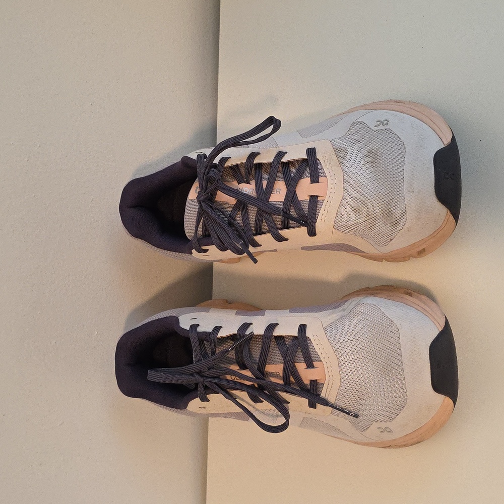 On Running Women's Sneakers - White and Pink - Picture 2 of 7